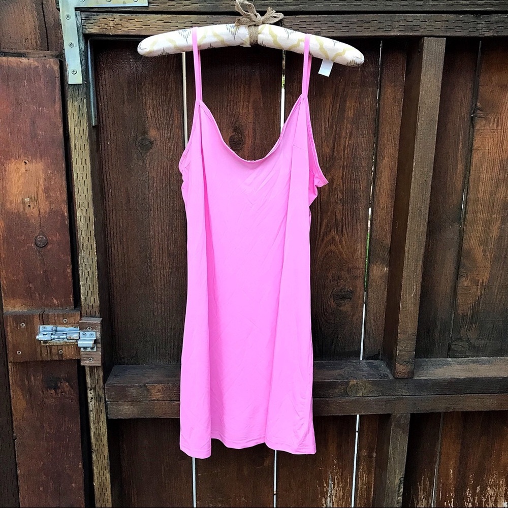 NWOT Nasty Gal Hot Pink Slip Dress